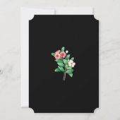 Wildblumen Periwinkle Watercolor Black Wedding Einladung (Rückseite)