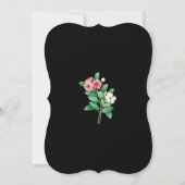 Wildblumen Periwinkle Watercolor Black Wedding Einladung (Rückseite)