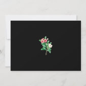 Wildblumen Periwinkle Watercolor Black Wedding Save The Date (Rückseite)
