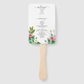 Wildblumen Periwinkle Watercolor Hochzeitsprogramm Fächer (Vorderseite)