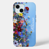Wildblumen Personalisiert iPhone Case (Rückseite)