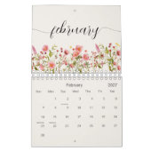 Wildblumen Personalisiert Kalender (Feb 2027)