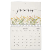 Wildblumen Personalisiert Kalender (Jan 2026)