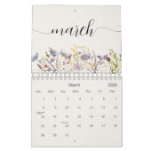Wildblumen Personalisiert Kalender (Mär 2026)
