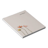 Wildblumen Personalisiert Notepad Notizblock (angewinkelt)
