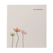 Wildblumen Personalisiert Notepad Notizblock (Vorderseite)
