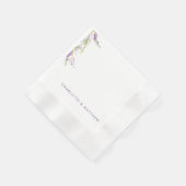 Wildblumen Personalisierte Namen Hochzeit Serviette (Ecke)