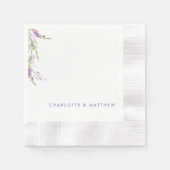 Wildblumen Personalisierte Namen Hochzeit Serviette (Vorderseite)