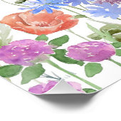 Wildblumen Personalisierter Individuelle Name Poster (Ecke)