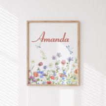Wildblumen Personalisierter Individuelle Name