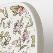 Wildblumen-Personalisierter Name-Monogramm  Pickleball Schläger (Linke Seite)