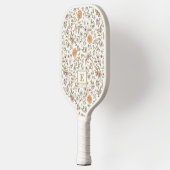 Wildblumen-Personalisierter Name-Monogramm  Pickleball Schläger (Links)