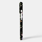 Wildblumen Personalisierter Name Schwarz Case-Mate iPhone Hülle (Rückseite / Links)