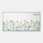 Wildblumen Personalisierter Skriptname Schreibtischunterlage (Vorderseite)