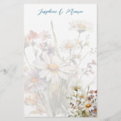 Wildblumen Personalisiertes Schreibpapier Briefpapier (Vorderseite)