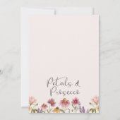 Wildblumen Petals und Prosecco-Brautparty Einladung (Rückseite)