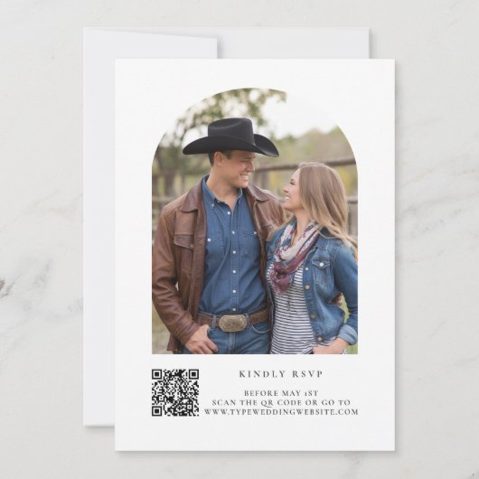 Wildblumen Pferde Malerei Rustikale Hochzeit Einladung (Rückseite)