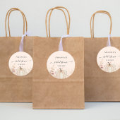 Wildblumen Pfirsichfallen Kürbiskuchen Brautparty Runder Aufkleber