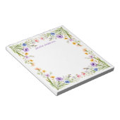 Wildblumen Pflaumen und Cornblumen Blumen Notizblock (angewinkelt)