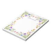 Wildblumen Pflaumen und Cornblumen Blumen Notizblock (Rotiert)