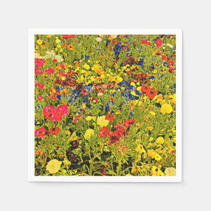 Wildblumen pflücken farbenfrohe Blume Festival Serviette