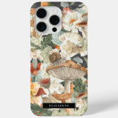 Wildblumen-Pilz | Boho-Herbstwald-Monogramm Case-Mate iPhone Hülle (Rückseite)