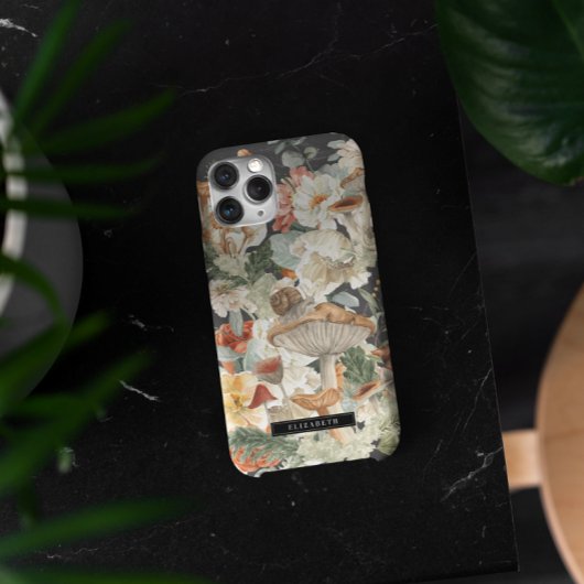 Wildblumen-Pilz | Boho-Herbstwald-Monogramm Case-Mate iPhone Hülle