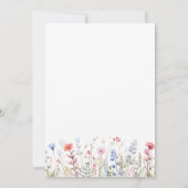 Wildblumen Pink Aquarell Blumendusche Einladung (Rückseite)