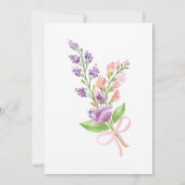Wildblumen Pink Ribbon Bouquet Brautparty Einladung (Rückseite)