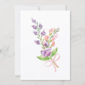 Wildblumen Pink Ribbon Bouquet Brautparty Einladung (Rückseite)