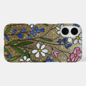Wildblumen Pink White Gold Farbglas Illusion Case-Mate iPhone Hülle (Rückseite (Horizontal))