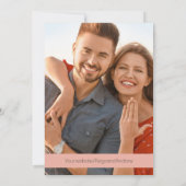 Wildblumen Pinks Wedding Save the Date Einladung (Rückseite)