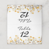 Wildblumen Platzkarte (Außenseite Aufgefaltet)