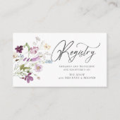 Wildblumen Polterabend Gift-Registrierung Begleitkarte (Vorderseite)