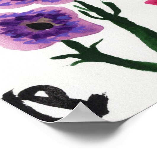 Wildblumen Poster (Ecke)