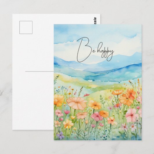 Wildblumen Postkarte (Vorne/Hinten)