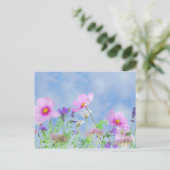 Wildblumen Postkarte (Stehend Vorderseite)