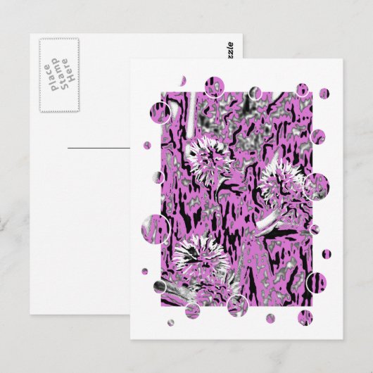 WILDBLUMEN POSTKARTE (Vorne/Hinten)