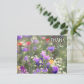 Wildblumen Postkarte (Stehend Vorderseite)