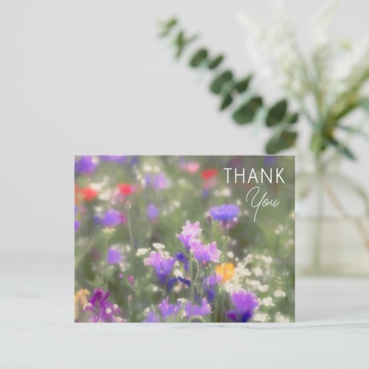 Wildblumen Postkarte (Stehend Vorderseite)