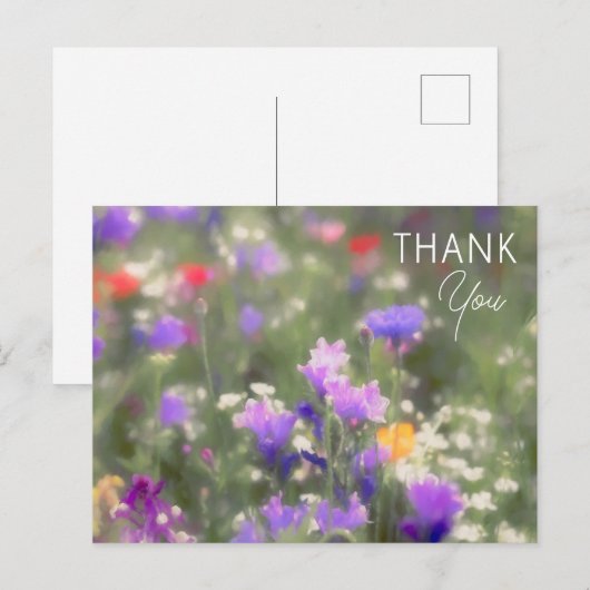 Wildblumen Postkarte (Vorne/Hinten)