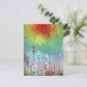 Wildblumen Postkarte (Stehend Vorderseite)