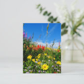 Wildblumen Postkarte (Stehend Vorderseite)
