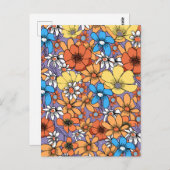 Wildblumen Postkarte (Vorne/Hinten)