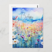 Wildblumen Postkarte (Vorne/Hinten)