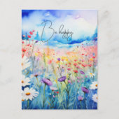 Wildblumen Postkarte (Vorderseite)