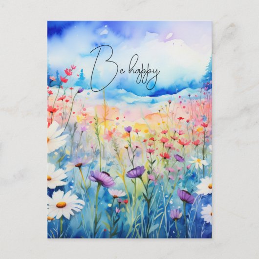 Wildblumen Postkarte (Vorderseite)