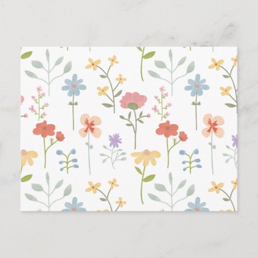 Wildblumen Postkarte (Vorderseite)