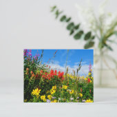 Wildblumen Postkarte (Stehend Vorderseite)