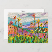 Wildblumen Postkarte (Vorne/Hinten)